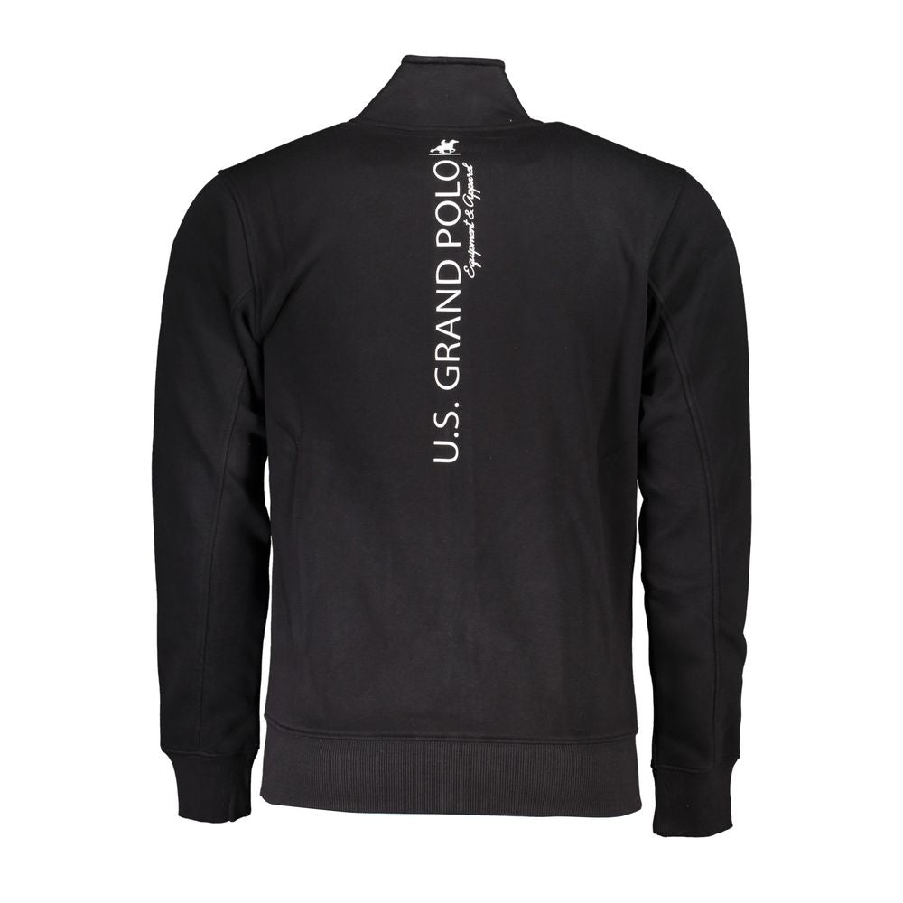 U.S. Grand Polo Chic Fleece Long Sleeve Sweatshirt with Contrast Details U.S. Grand Polo Dark Slate Gray