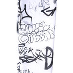 Dolce & Gabbana White Graffiti Cotton Over Calf Stockings Socks SCS2267-S