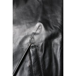 Dolce & Gabbana Black Lambskin Leather Full Zip Biker Jacket JKT41313-48