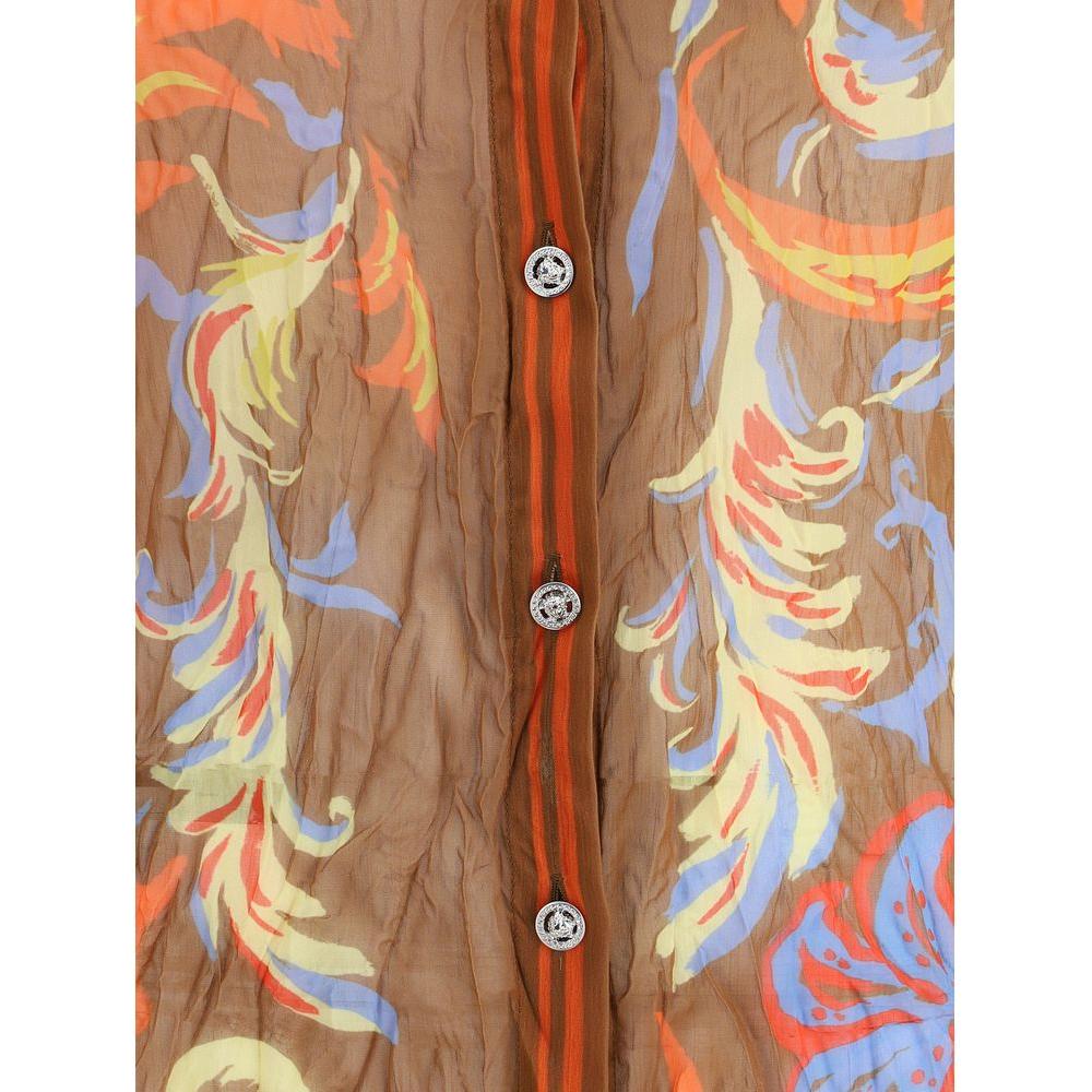 Versace Barocco silk crepe Shirt Versace Rosy Brown