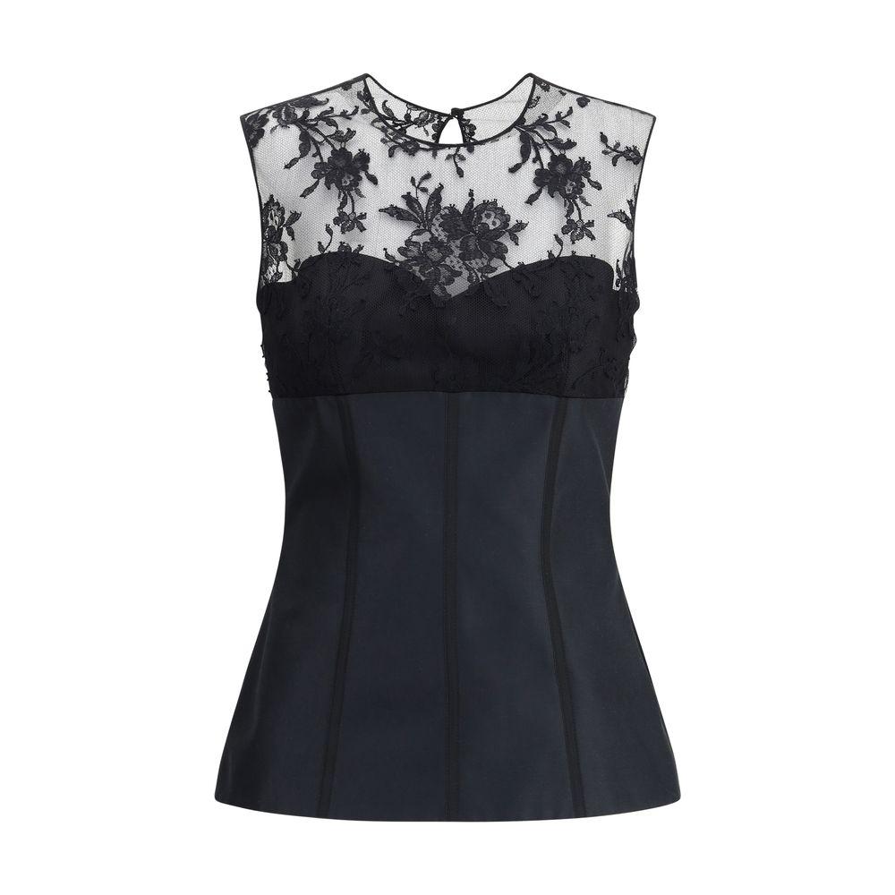 Alexander McQueen Lace Top Alexander McQueen Dark Slate Gray