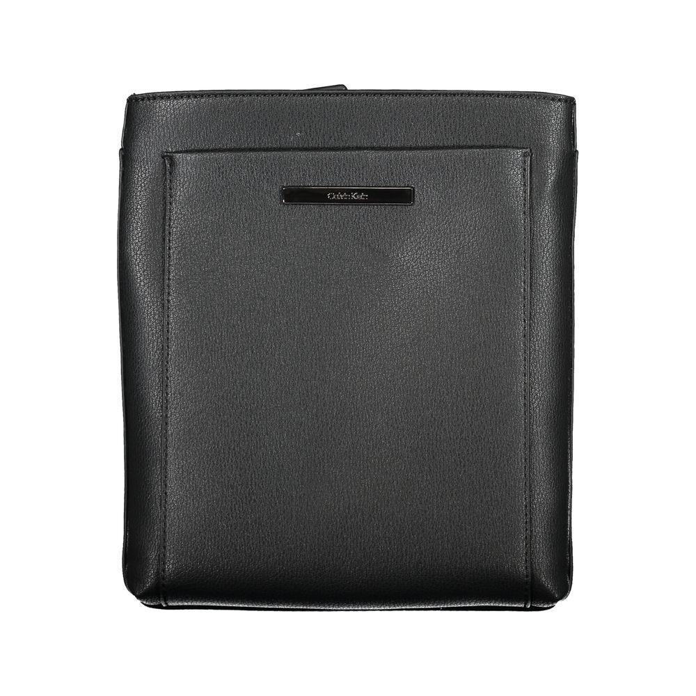 Calvin Klein Elegant Black Shoulder Bag with Contrasting Details CA-27481