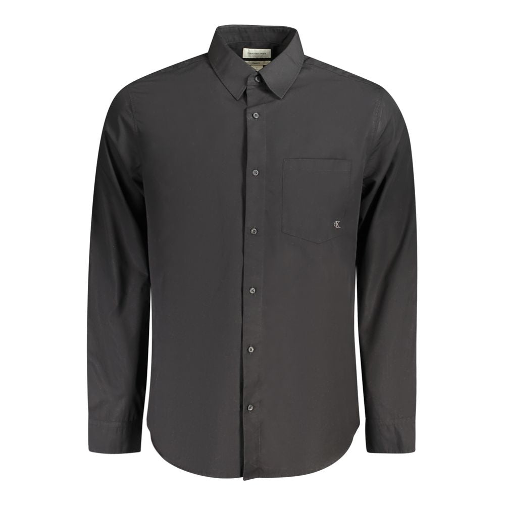 Calvin Klein Black Cotton Shirt Calvin Klein Dark Slate Gray