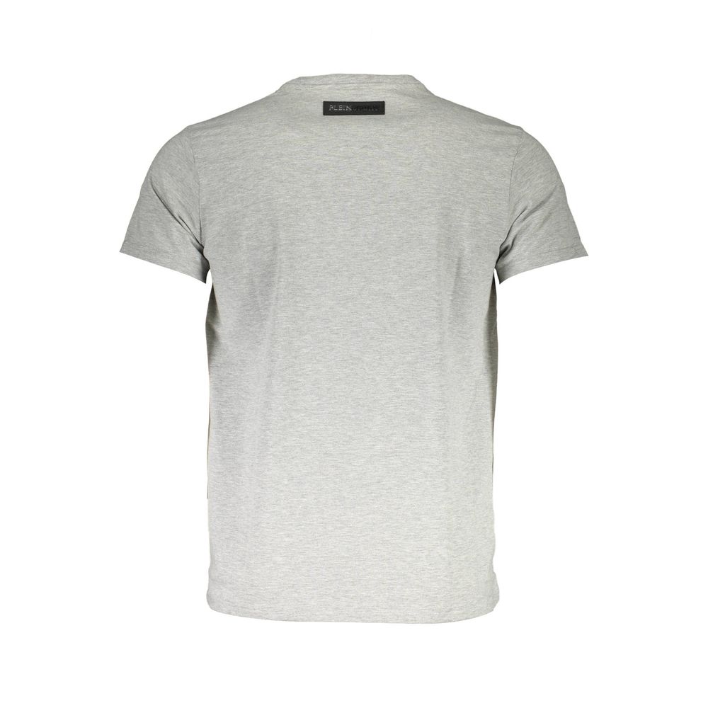 Back view of Plein Sport Brown Cotton Men T-Shirt showcasing premium design.