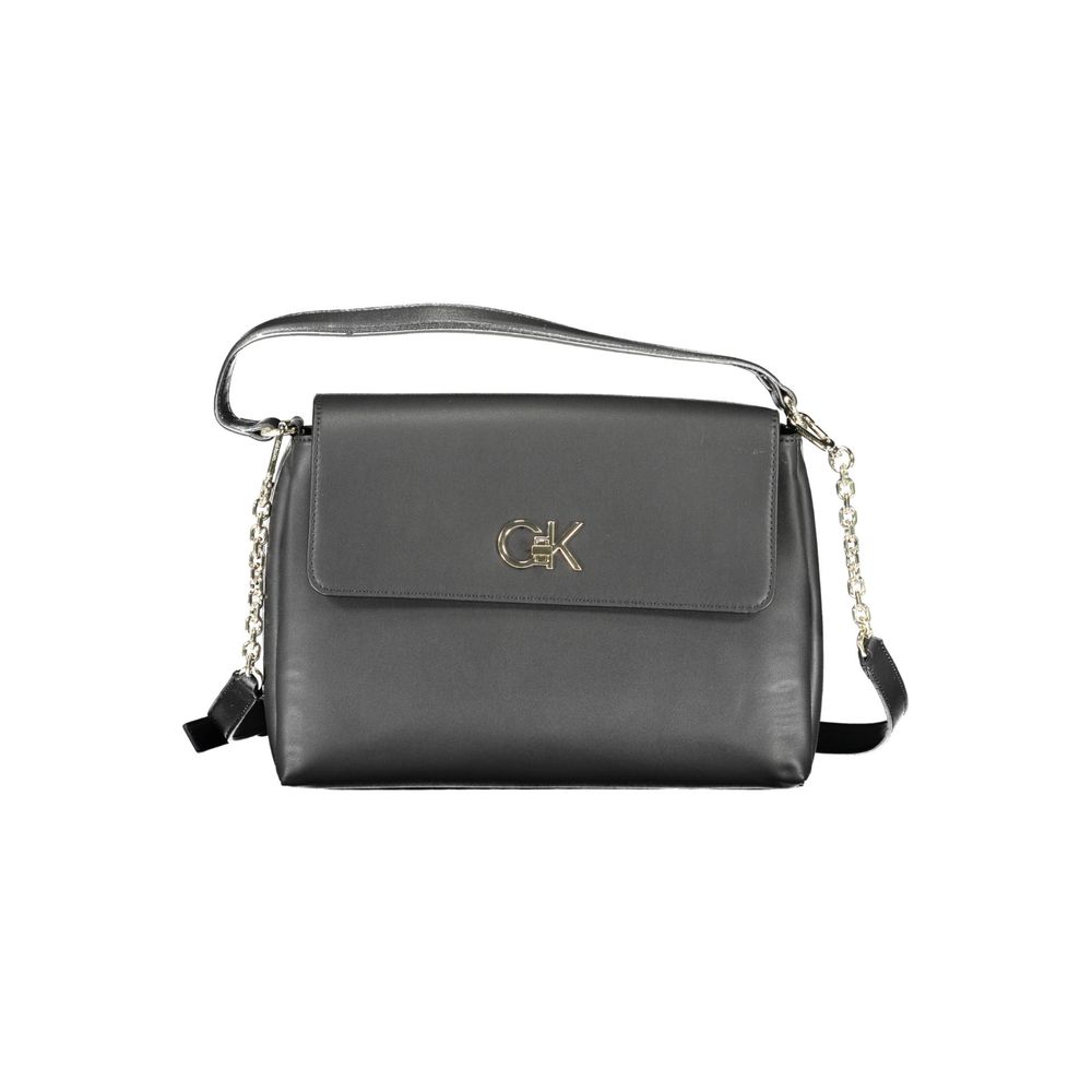 Calvin Klein Black Polyester Women Handbag Calvin Klein Dim Gray