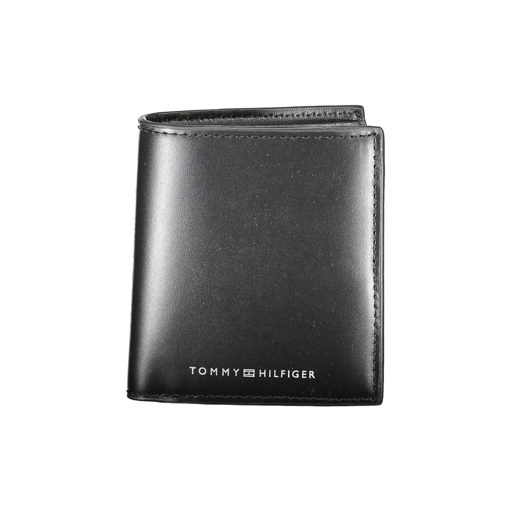 Tommy Hilfiger Black Leather Men Wallet Tommy Hilfiger Dark Slate Gray