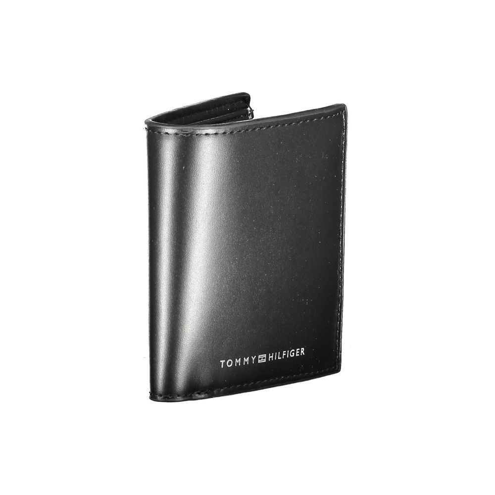 Tommy Hilfiger Black Leather Men Wallet Tommy Hilfiger Dark Slate Gray