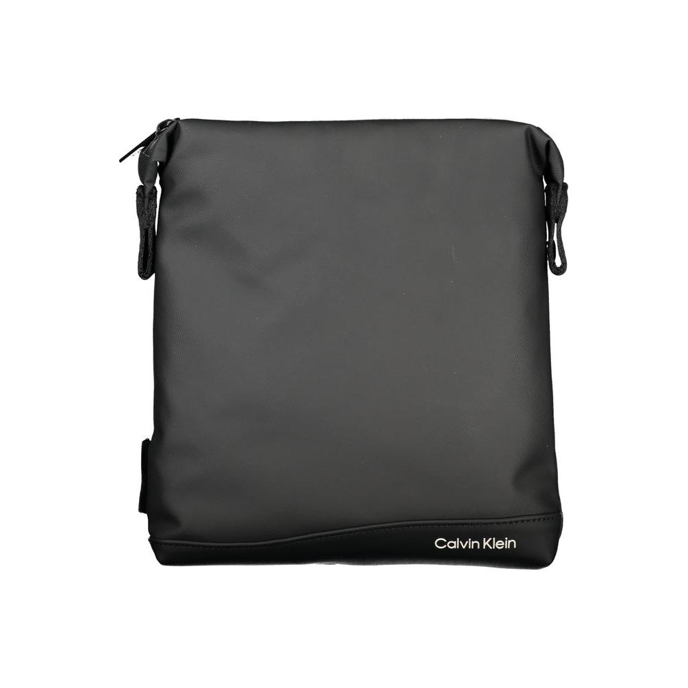 Calvin Klein Elegant Black Shoulder Bag with Contrast Details Calvin Klein Dark Slate Gray