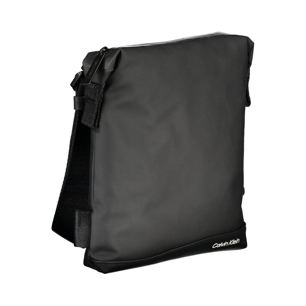 Calvin Klein Elegant Black Shoulder Bag with Contrast Details Calvin Klein Dark Slate Gray