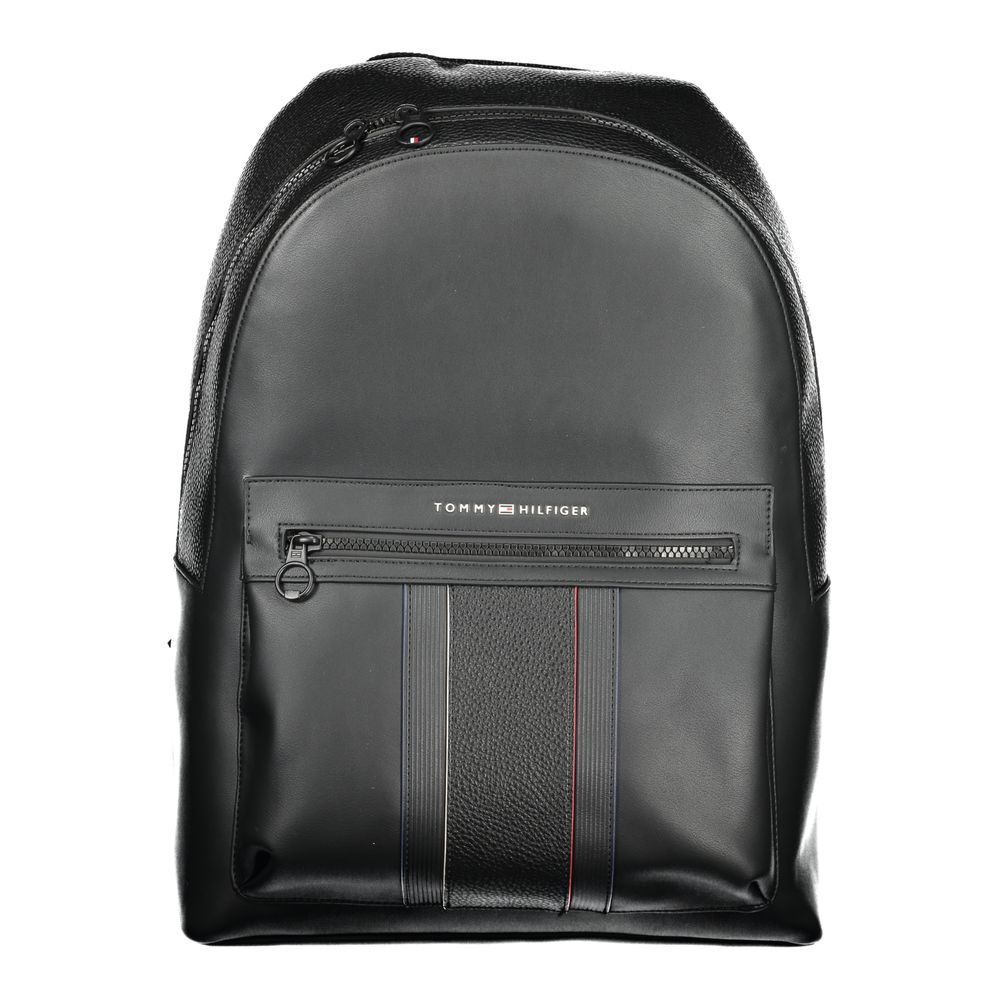 Tommy Hilfiger Black Polyester Men Backpack Tommy Hilfiger Dark Slate Gray
