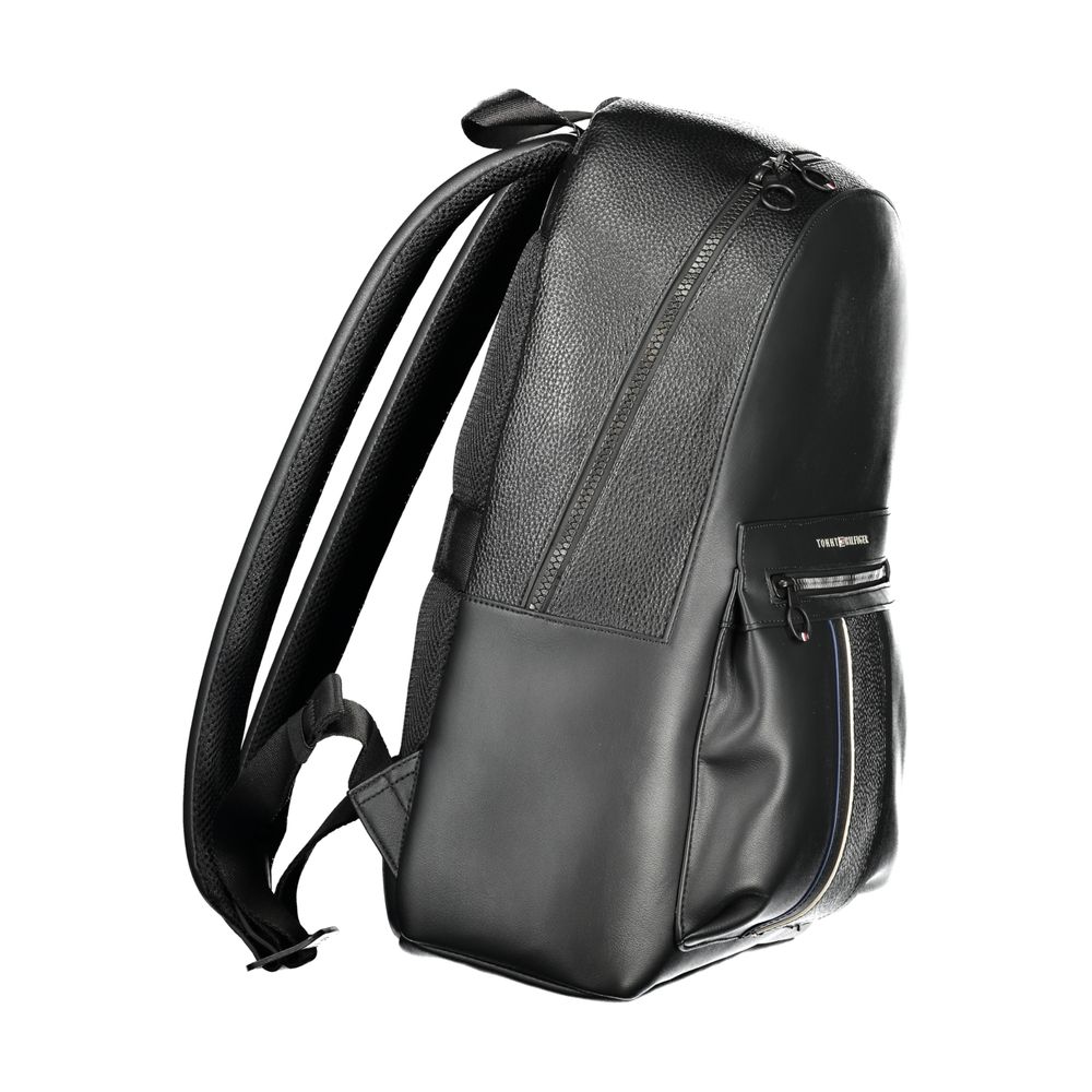 Tommy Hilfiger Black Polyester Men Backpack Tommy Hilfiger Dark Slate Gray