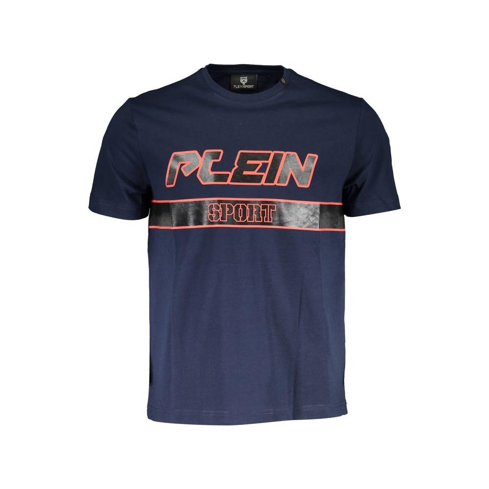 Plein Sport Blue Cotton Men T-Shirt Plein Sport Dark Slate Gray