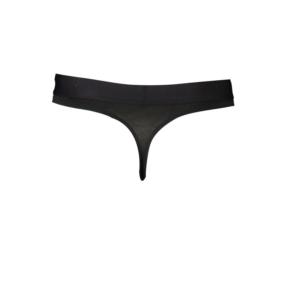 Calvin Klein Black Cotton Women Thong Calvin Klein Dark Slate Gray
