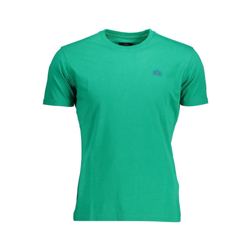 La Martina Green Cotton Men T-Shirt La Martina Light Sea Green