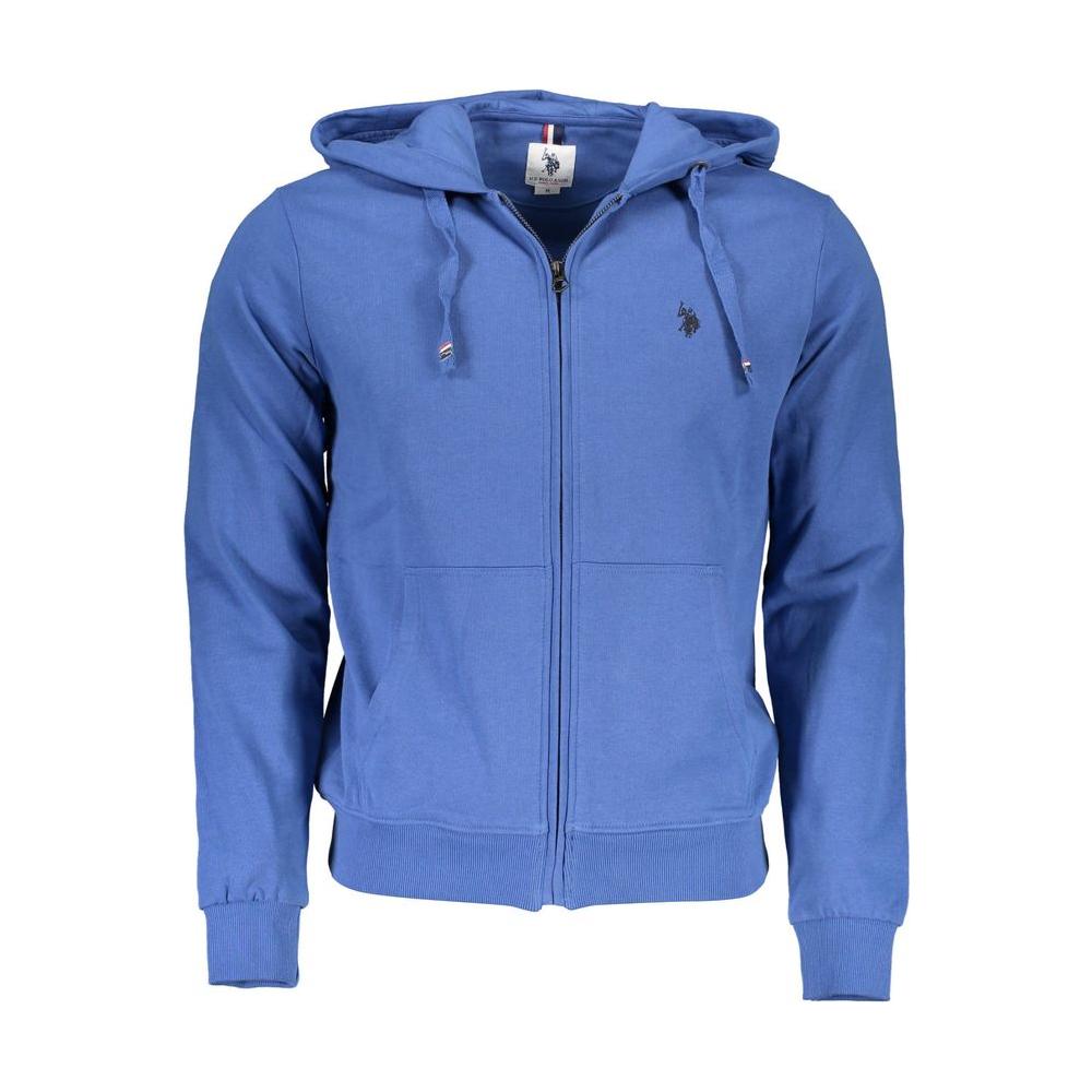 U.S. POLO ASSN. Blue Cotton Men Sweater U.S. POLO ASSN. Steel Blue