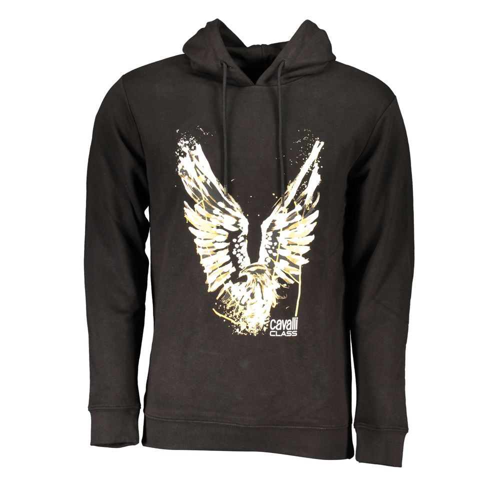 Cavalli Class Black Cotton Men Sweater Cavalli Class Dark Slate Gray