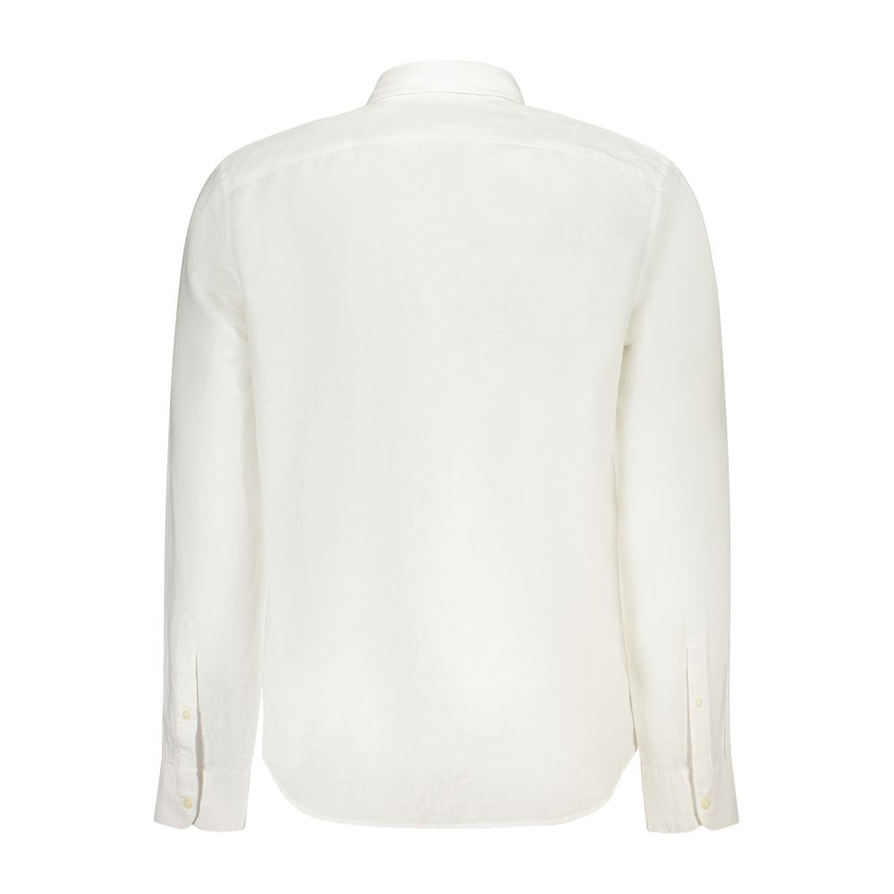 Timberland White Cotton Shirt Timberland Beige