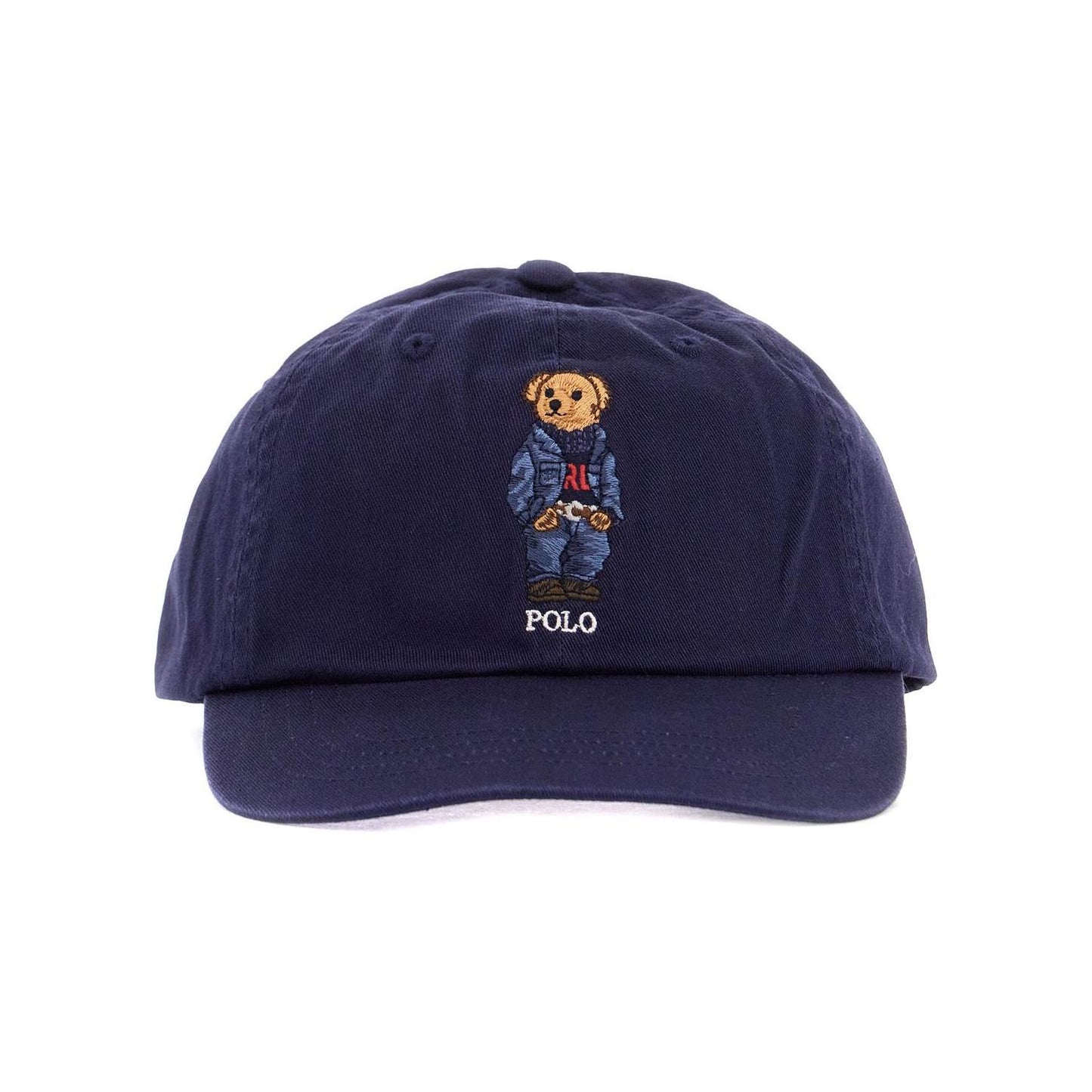 Polo Ralph Lauren navy blue cotton hat with bear embroidery Scarves Hats & Gloves Polo Ralph Lauren Dark Slate Gray
