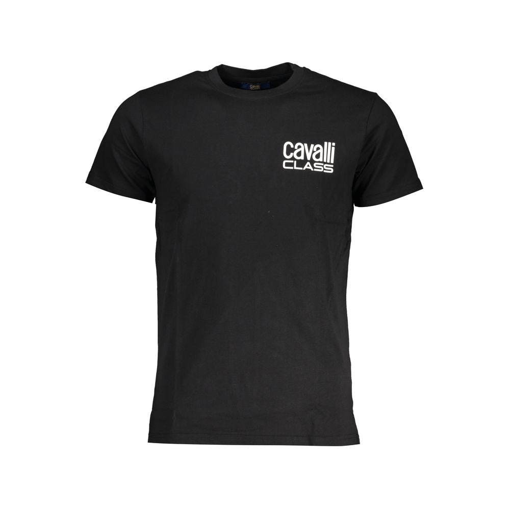 Cavalli Class Black Cotton T-Shirt Cavalli Class Dark Slate Gray