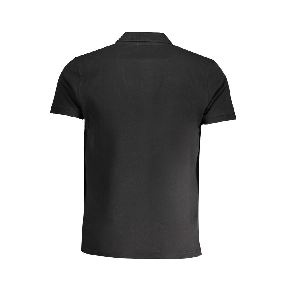 Cavalli Class Black Cotton Polo Shirt Cavalli Class Dark Slate Gray