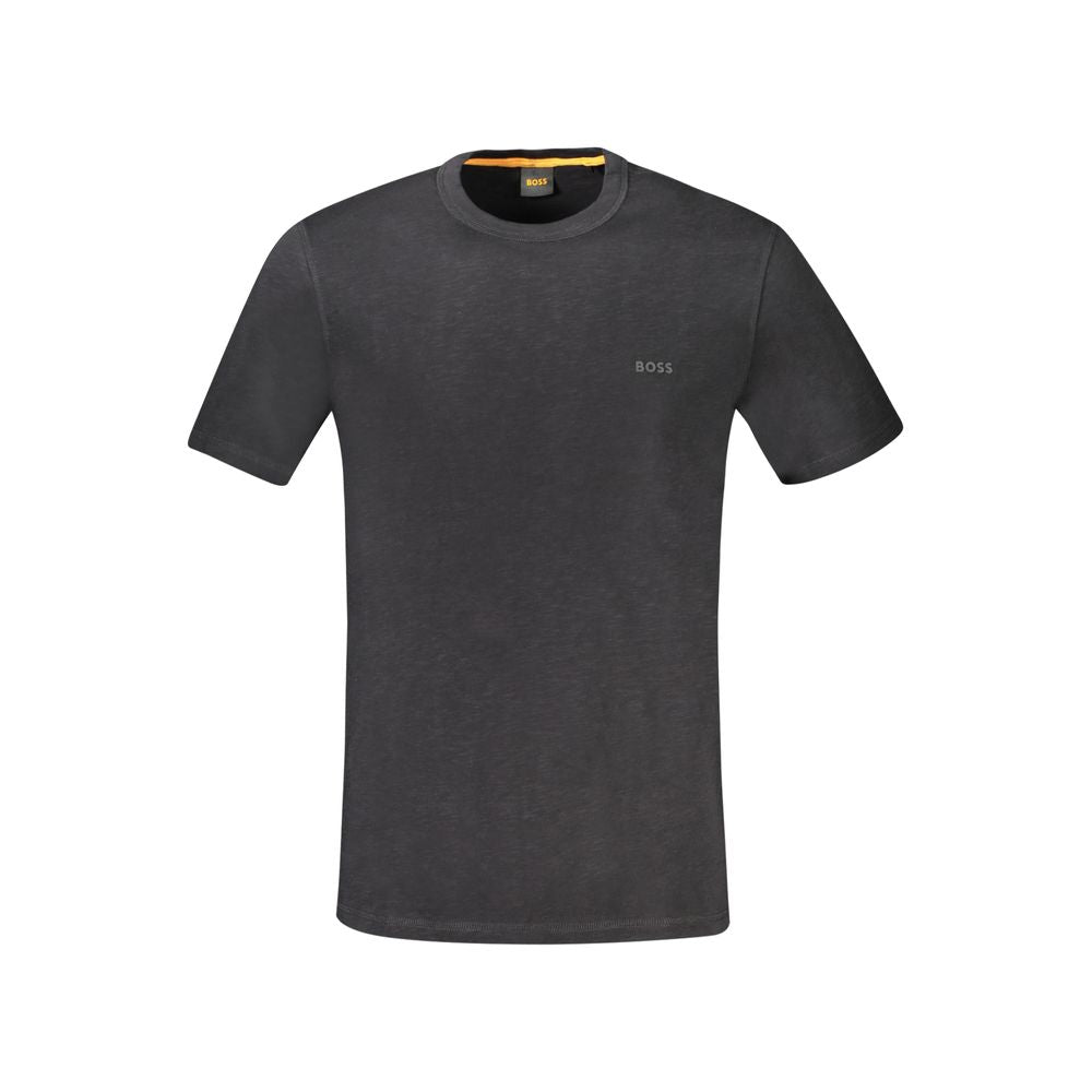 Hugo Boss Black Cotton Men T-Shirt