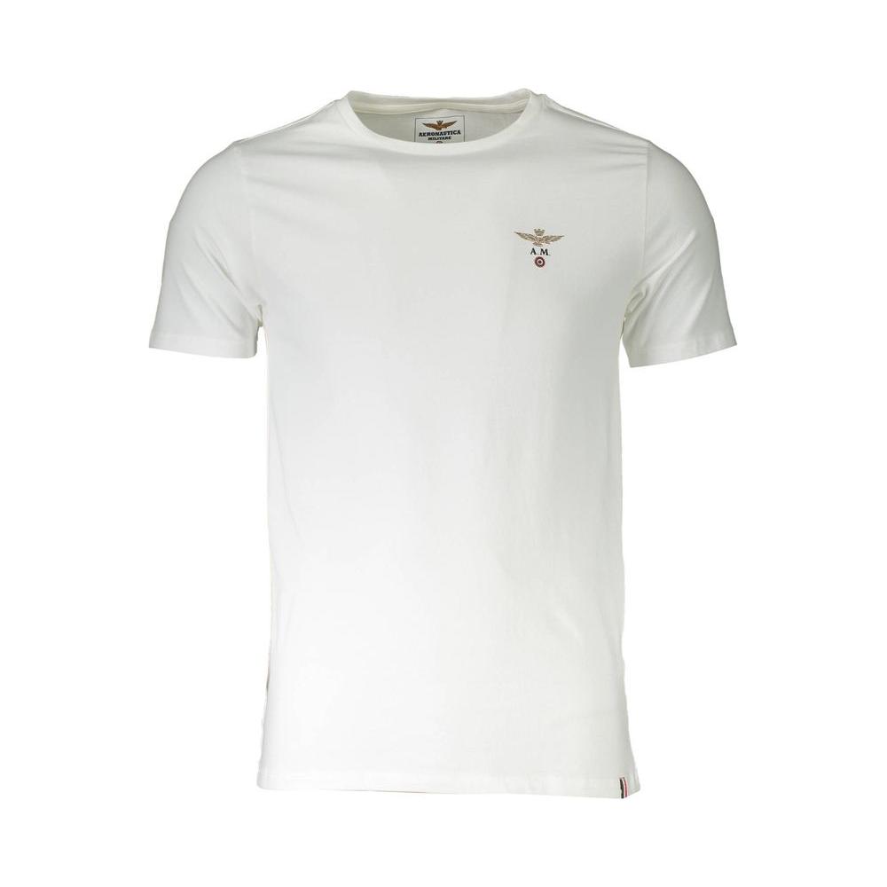 Aeronautica Militare White Cotton T-Shirt