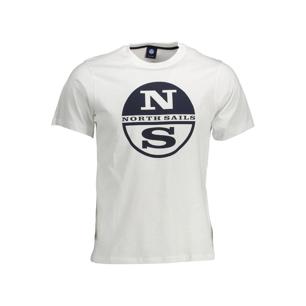 North Sails White Cotton Men T-Shirt