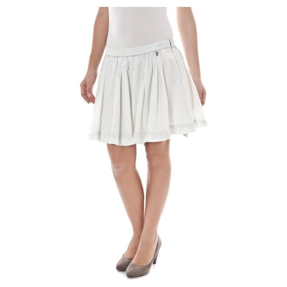 John Galliano White Cotton Skirt JO-1132-42