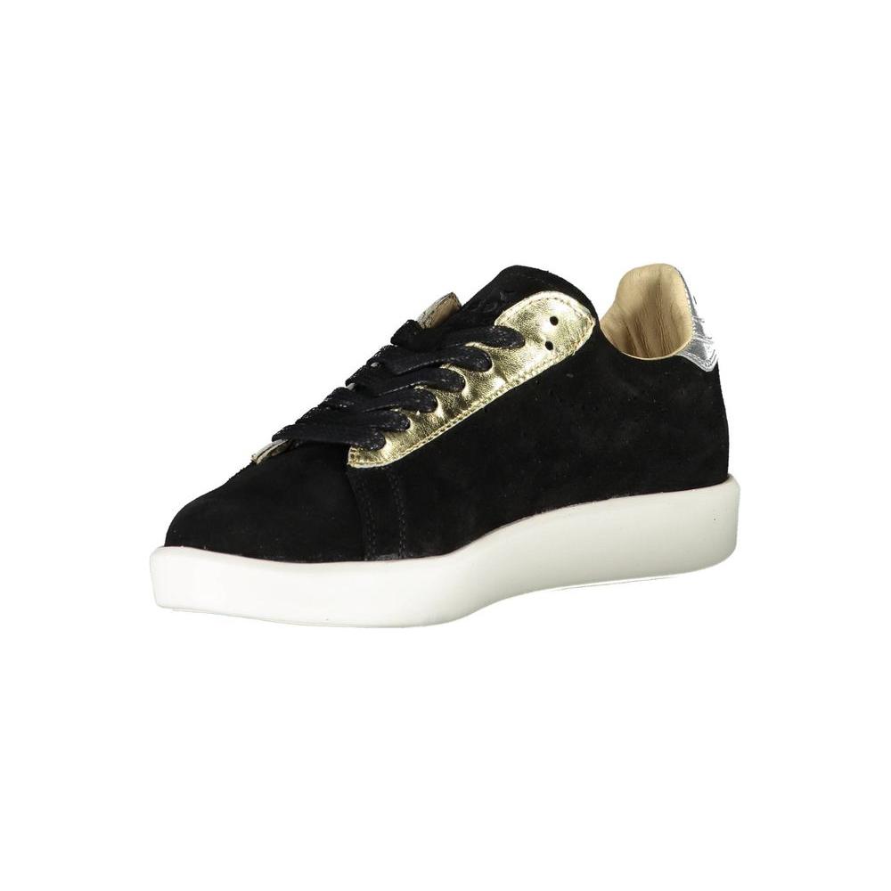 Diadora Black Leather Women Sneaker