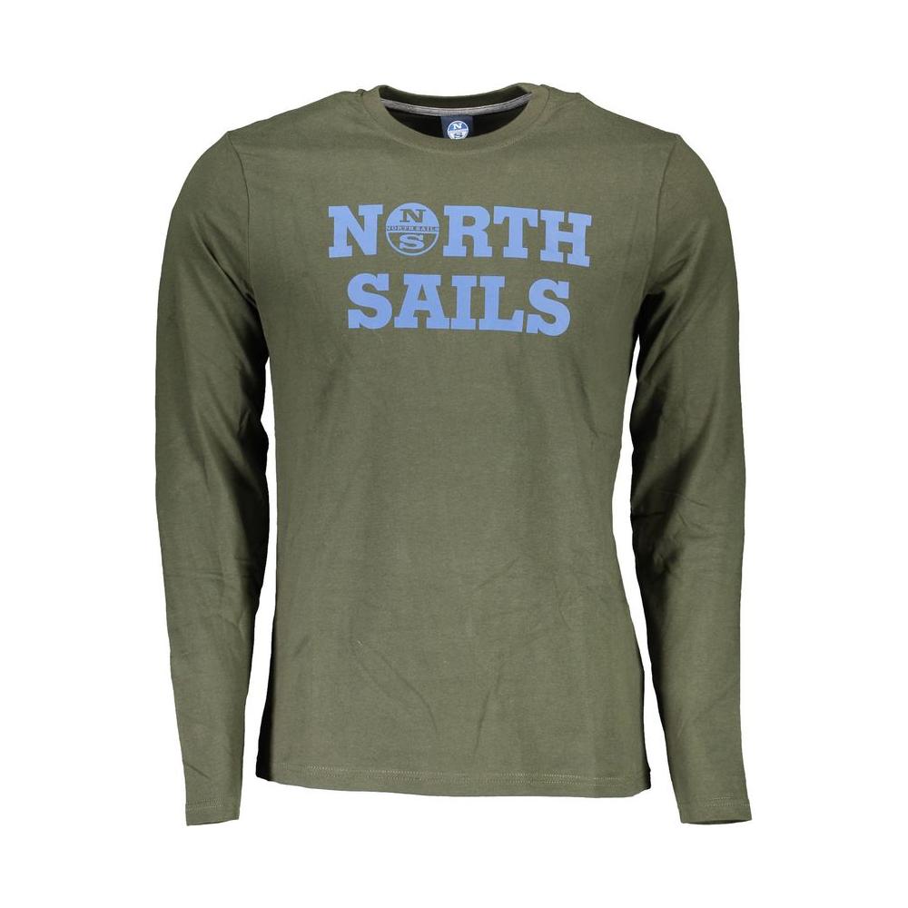 North Sails Green Cotton Men T-Shirt