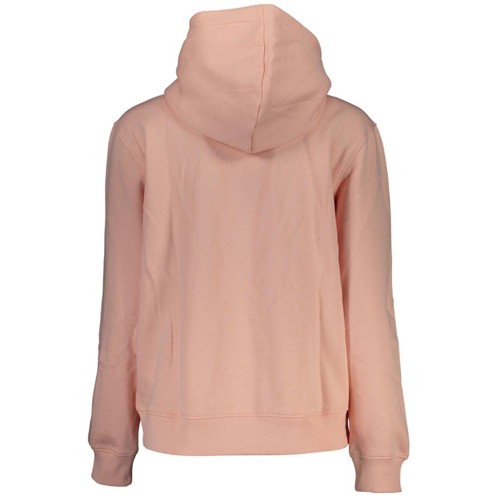 Calvin Klein Chic Pink Hooded Fleece SweatshirtA cozy embrace of style and comfort, this pink hooded sweatshirt from Calvin Klein is your perfect transitional piece for a casual yet chic vibe. Emblazoned with the brand’s iconic logo, this fleece sweater o