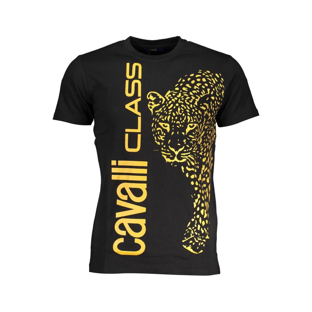 Cavalli Class Black Cotton T-Shirt