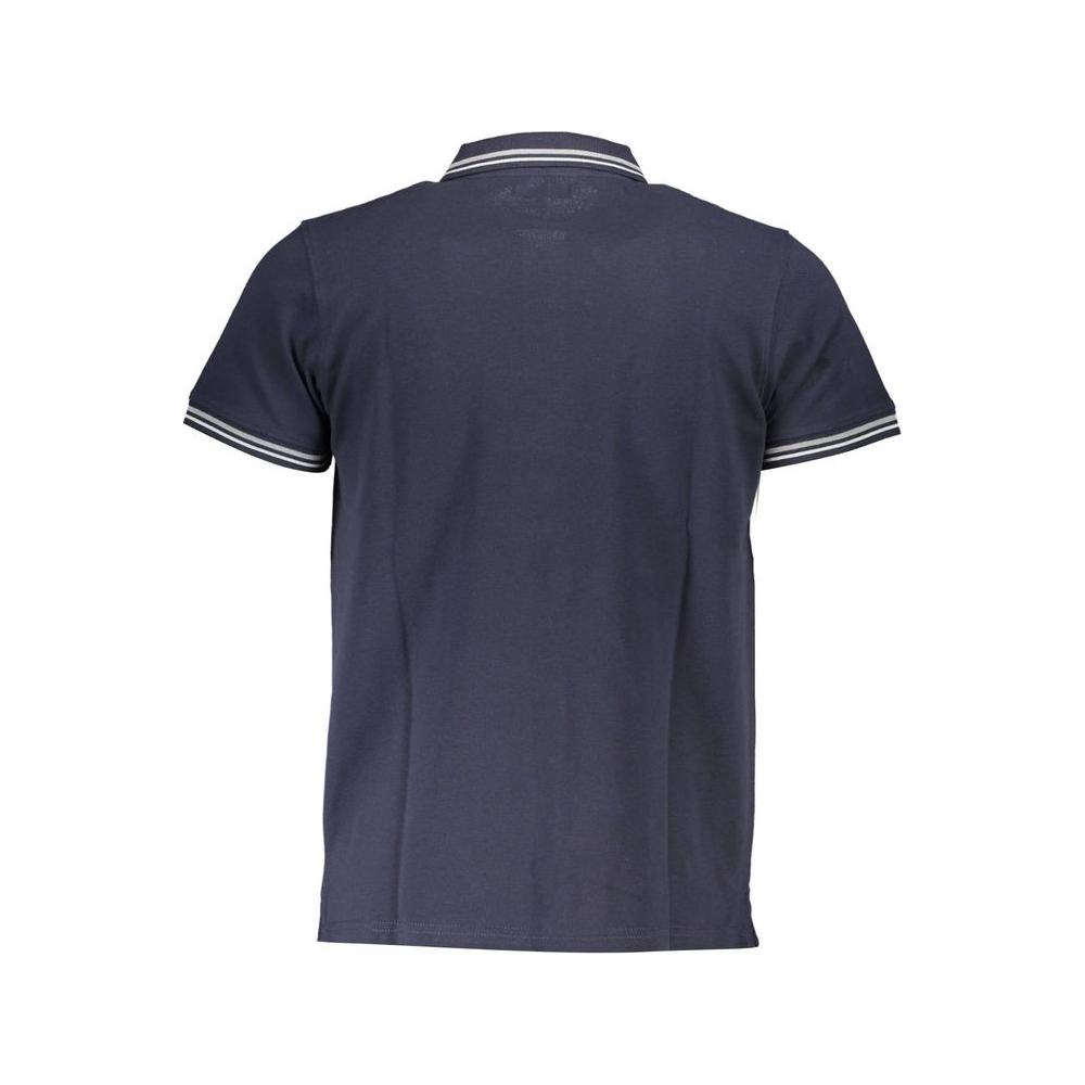 Cavalli Class Blue Cotton Men Polo Shirt