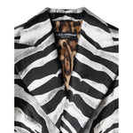 Dolce & Gabbana Black White Polyester Women Blazer Jacket JKT41284-38