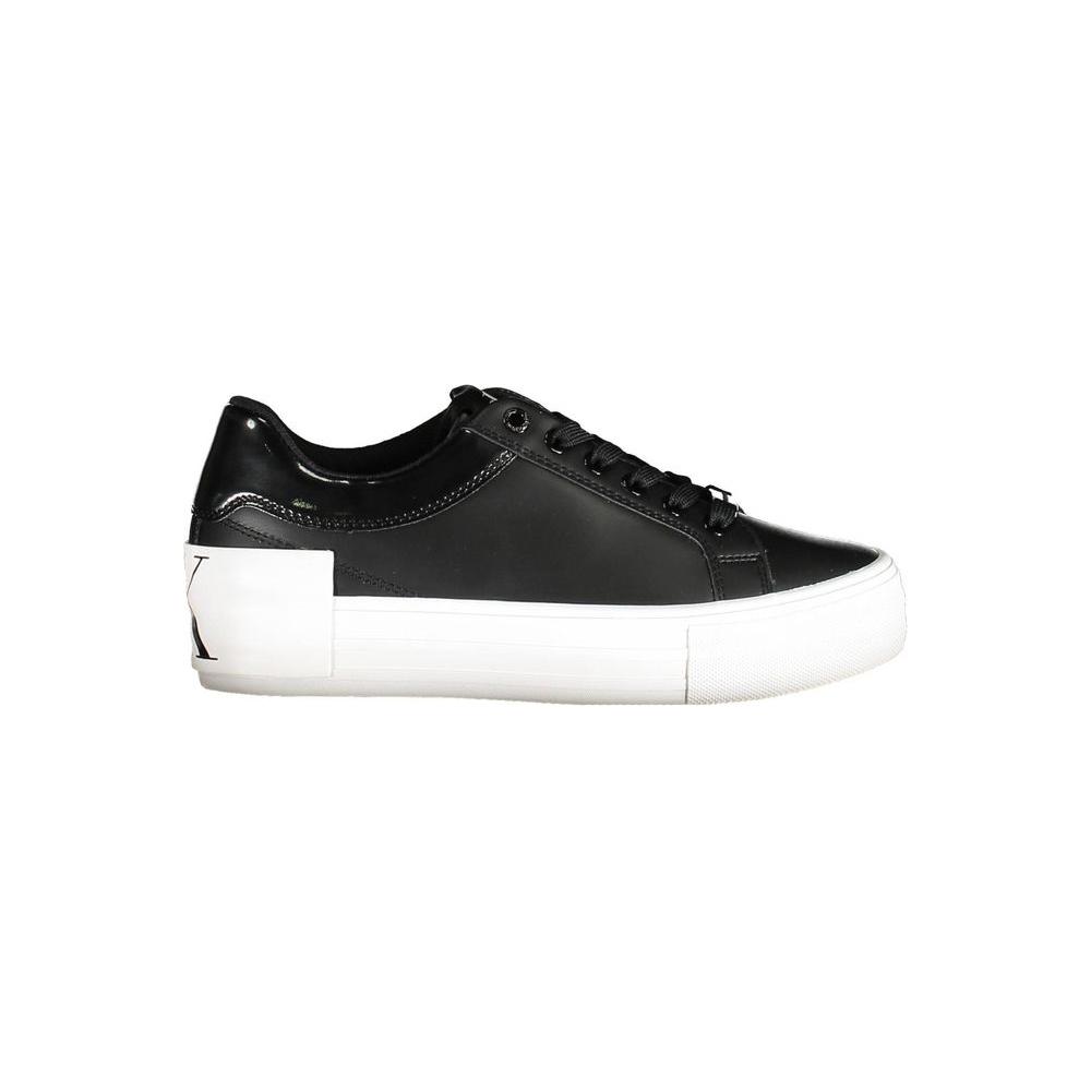 Calvin Klein Black Leather Women Sneaker