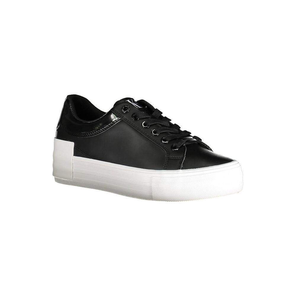 Calvin Klein Black Leather Women Sneaker