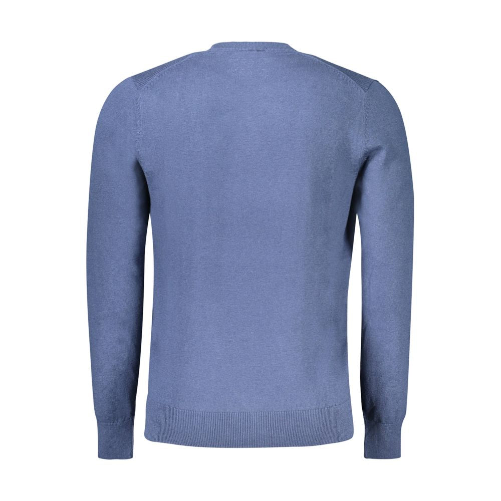 North Sails Blue Cotton Men Sweater - Back View