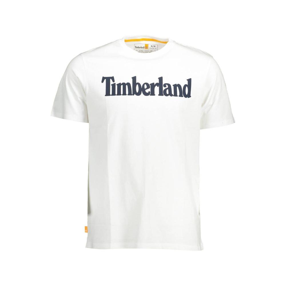 Timberland White Cotton Men T-Shirt