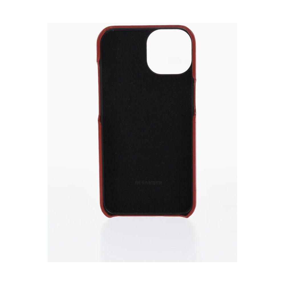 Jil Sander Leather Iphone 15 Case with with Card Compartment
