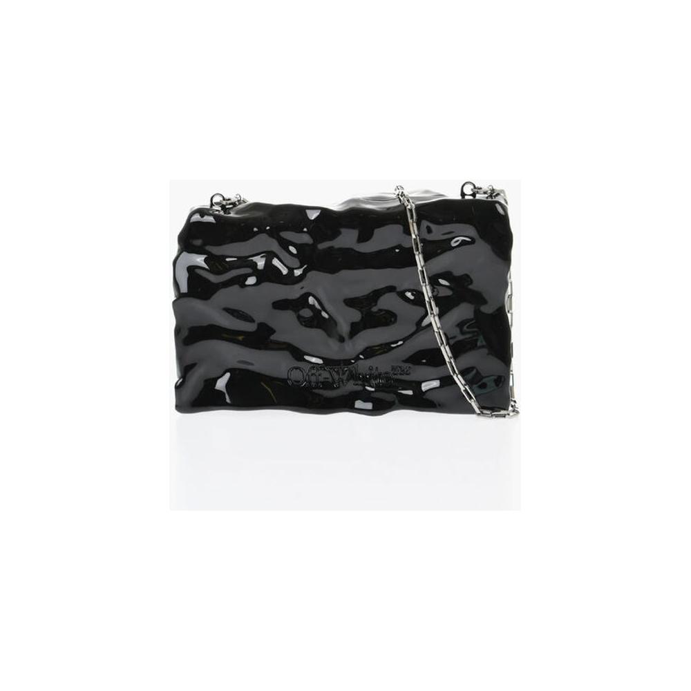 Off-White Embossed Crushed Sculpture Rigid Clutch