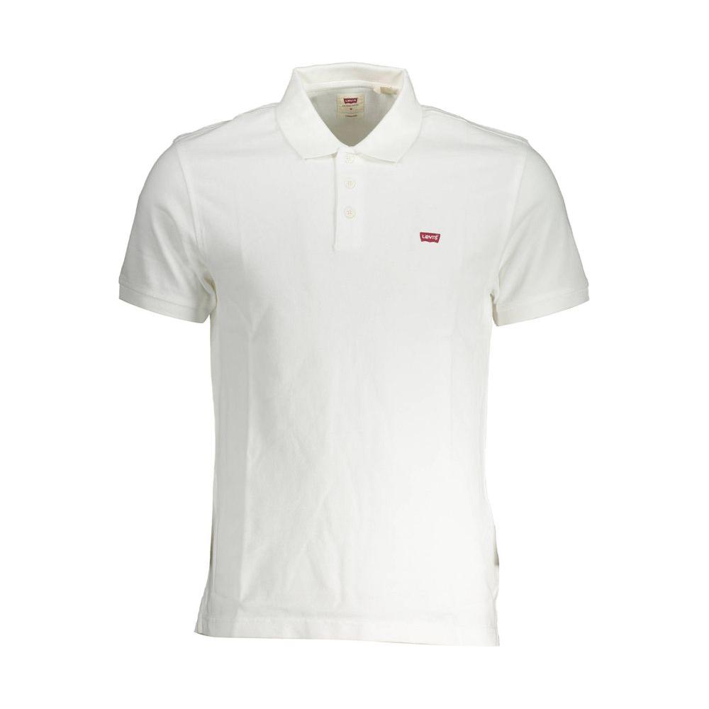 Levi's White Cotton Men Polo