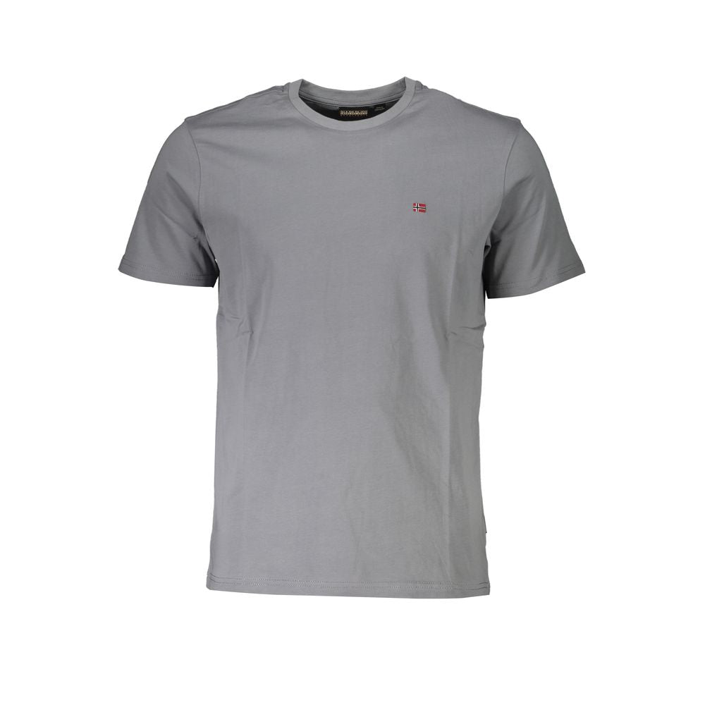 Napapijri Napapijri Brown Cotton Men T-Shirt Discover the epitome of casual refinement with the Napapijri short sleeve T-shirt. Boasting a regular fit and a classic crew neck, this T-shirt is elevated by its exquisite embroidery, showcasing the iconic log