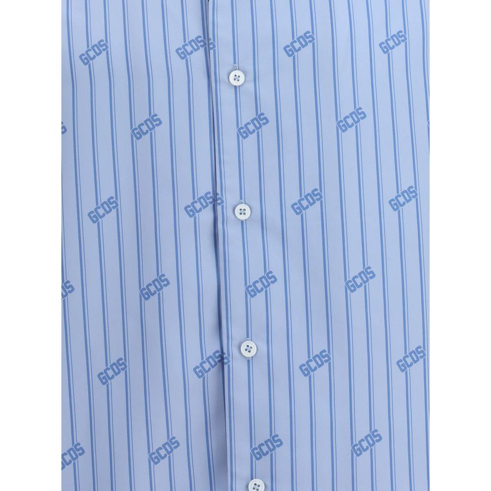 GCDS Pinstripe Bowling Shirt