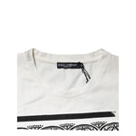 Dolce & Gabbana White Bandana Crew Neck Short Sleeves T-shirt