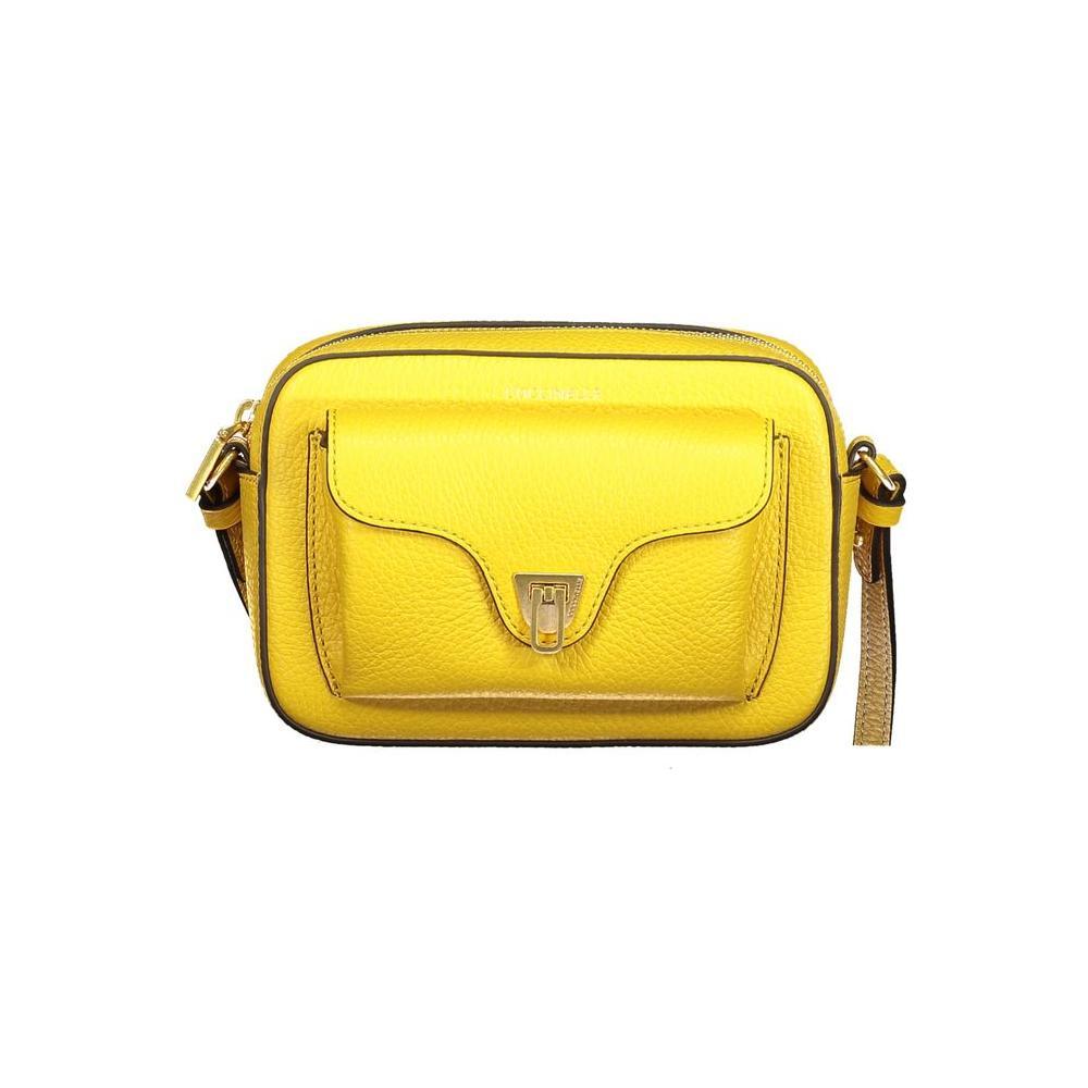 Coccinelle Coccinelle Yellow Leather Women Handbag CO-35347