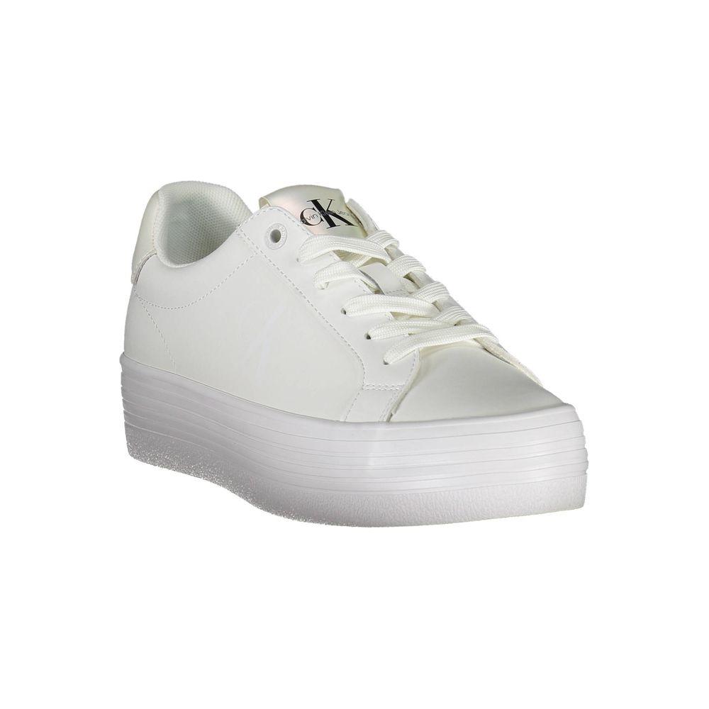 Calvin Klein Calvin Klein Sleek White Lace-Up Sneakers with Contrast Detail CA-26173-EU41/US11