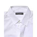 Dolce & Gabbana White Collared Long Sleeves Dress Formal Shirt