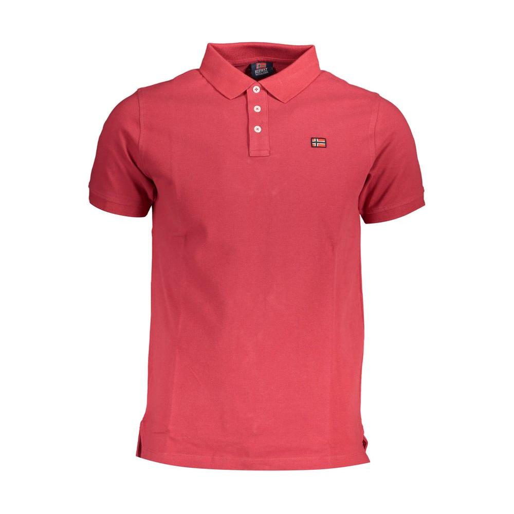 Norway 1963 Red Cotton Men Polo Shirt
