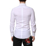 Dolce & Gabbana White GOLD Cotton Long Sleeve Formal Shirt