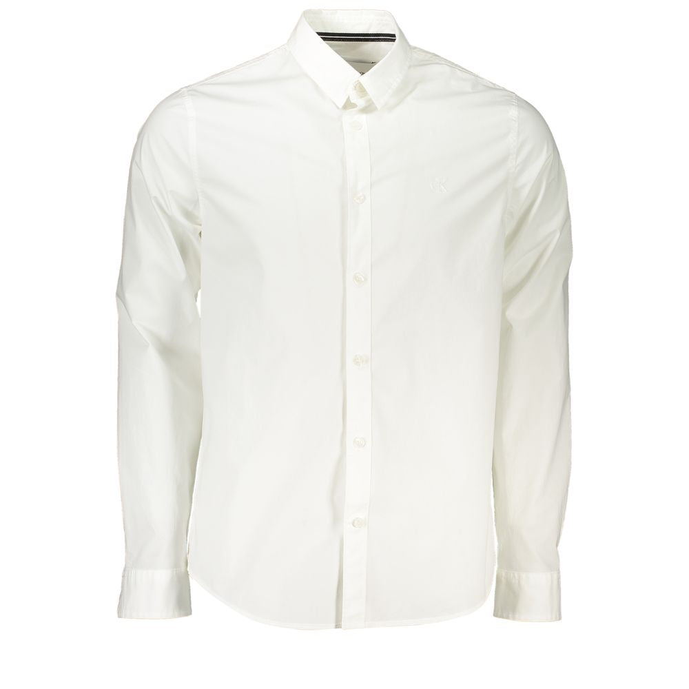 Calvin Klein Calvin Klein Elegant Slim Fit Long Sleeved White Shirt CA-27208-XL